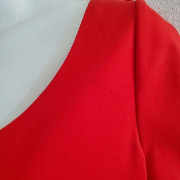 Diane Von Furstenberg Sheath Dress 10 Red Classic Cocktail Business Timeless - Picture 6 of 12